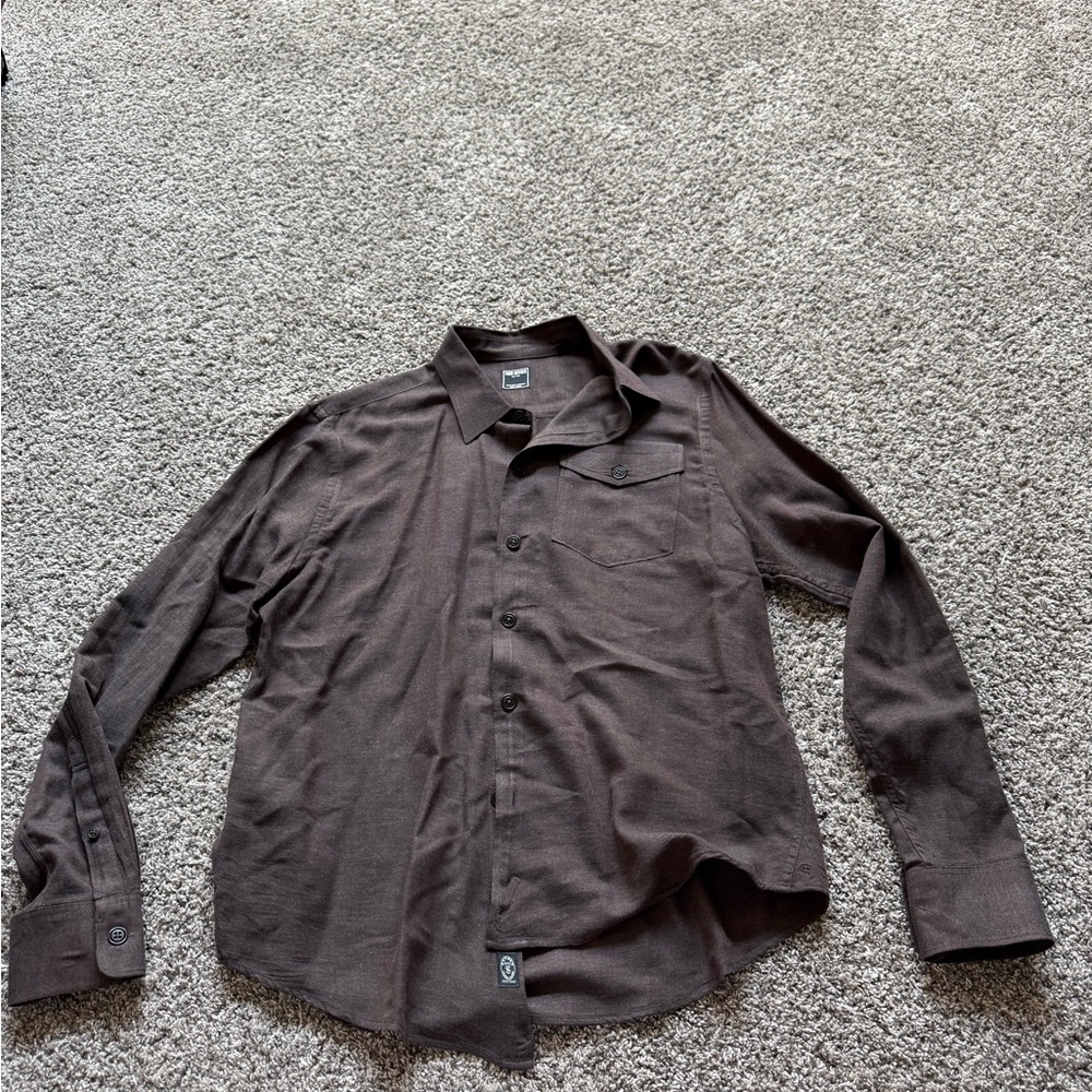 Todd Snyder Brown Casual Button Down Shirt